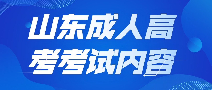 2022年山东成人高考考试内容