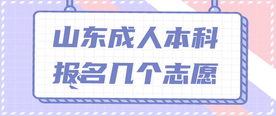 山东成人本科报名几个志愿